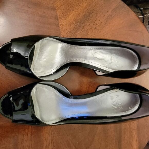 ALEX MARIE OPEN SIDE OPEN TOE  LEATHER PUMP SHOES - Picture 9 of 13